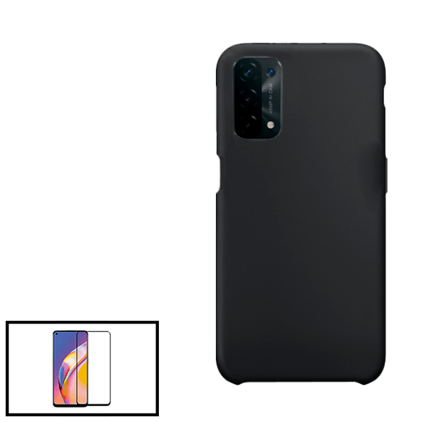 Kit Película de Vidro Temperado GorilasGlass + Capa Proteção Traseira Silicone para Oppo A55 5G