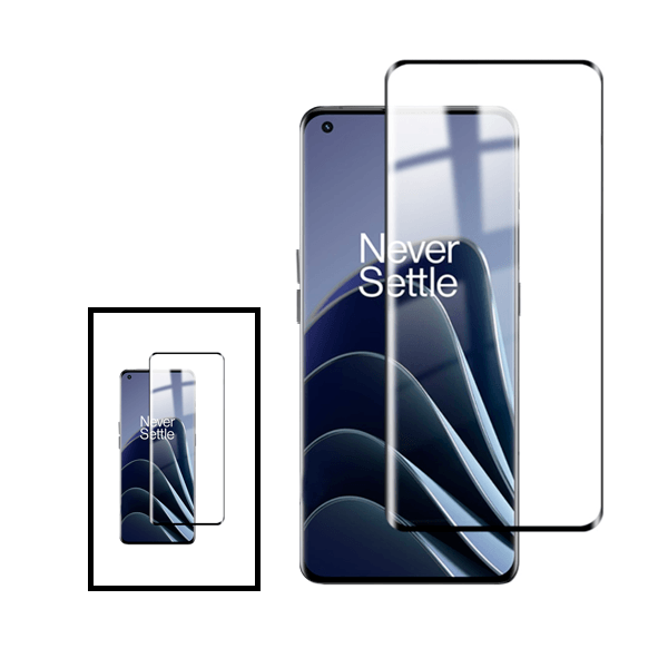 Kit 2 Película de Vidro Temperado GorilasGlass Curved para Oppo Find X5 Pro 5G - Transparente/Preto