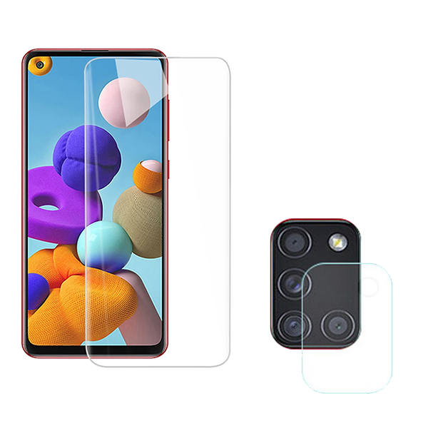 Kit Película Protectora de Hydrogel Frente + Câmara para Samsung Galaxy A21S