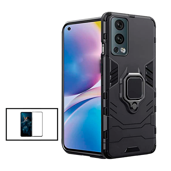 Kit Película de Vidro Temperado GorilasGlass + Capa de Proteção Militar Magnética para Oneplus Nord 2 5G