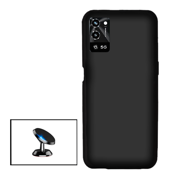 Kit Suporte Magnético + Capa Proteção Traseira Silicone para Oppo A56 5G