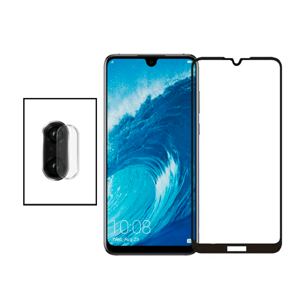 Kit Película Protectora para Câmara Traseira + Película de Vidro Temperado GorilasGlass para Huawei Y7 Pro 2019