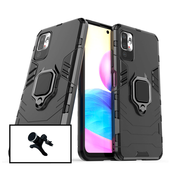 Kit Suporte Magnético Com Pernas + Capa de Proteção Militar Magnética para Xiaomi Redmi 10