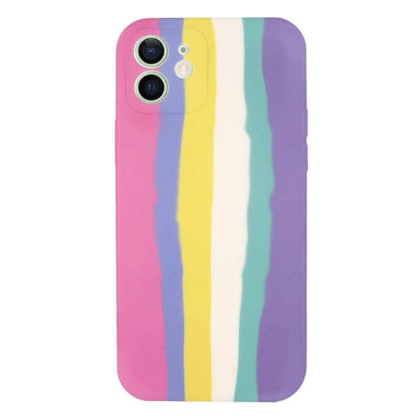 Capa Proteção Traseira Silicone Rainbow para iPhone 8