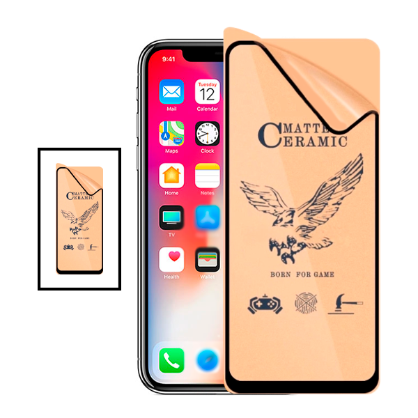 KIT 2 Vidros Temperados Ceramica Full Cover para iPhone XR