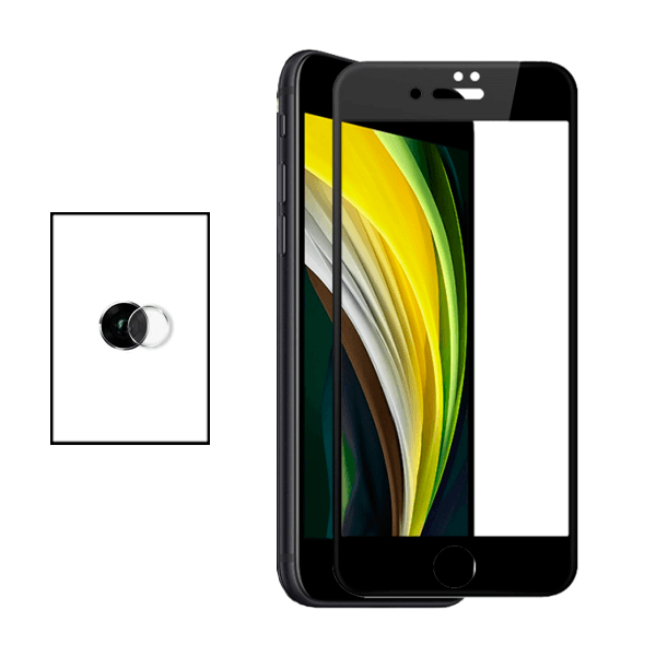 Kit Película Protectora para Câmara Traseira + Película de Vidro Temperado GorilasGlass para iPhone SE New 2020
