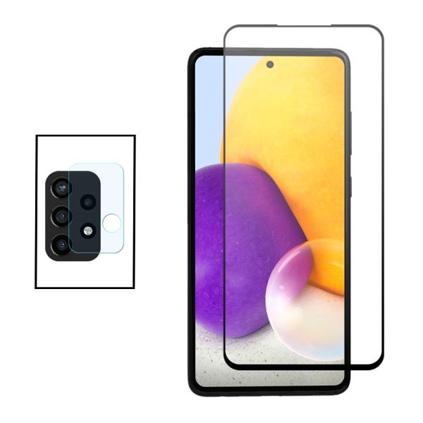 Kit Película Protectora para Câmara Traseira + Película de Vidro Temperado GorilasGlass para Samsung Galaxy A72
