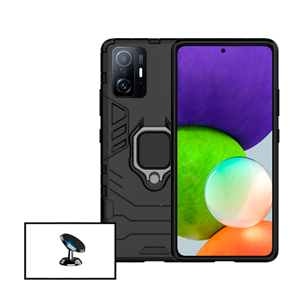 Kit Suporte Magnético + Capa de Proteção Militar Magnética para Xiaomi 11T