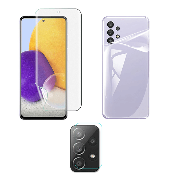 Kit Película Protectora de Hydrogel Verso + Frente + Câmara para Samsung Galaxy A52 5G