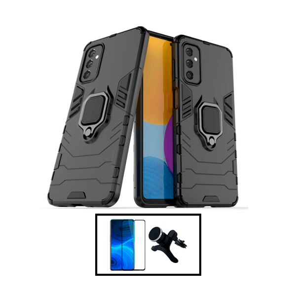 Kit Película de Vidro Temperado GorilasGlass + Capa de Proteção Militar Magnética + Suporte Magnético Com Pernas para Samsung Galaxy A13