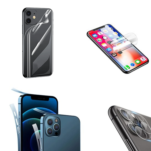 Kit Película Hydrogel 360 Full Cover Frente + Verso + Bordas Laterais + Câmara para Apple iPhone SE
