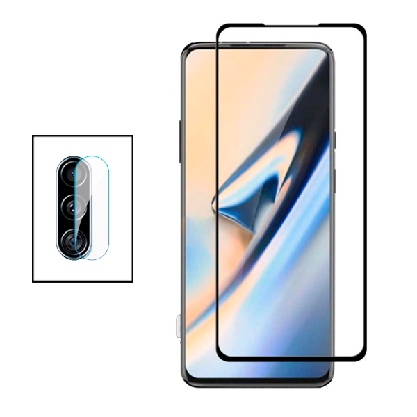 Kit Película Protectora para Câmara Traseira + Película de Vidro Temperado GorilasGlass Curvado para OnePlus 7 Pro