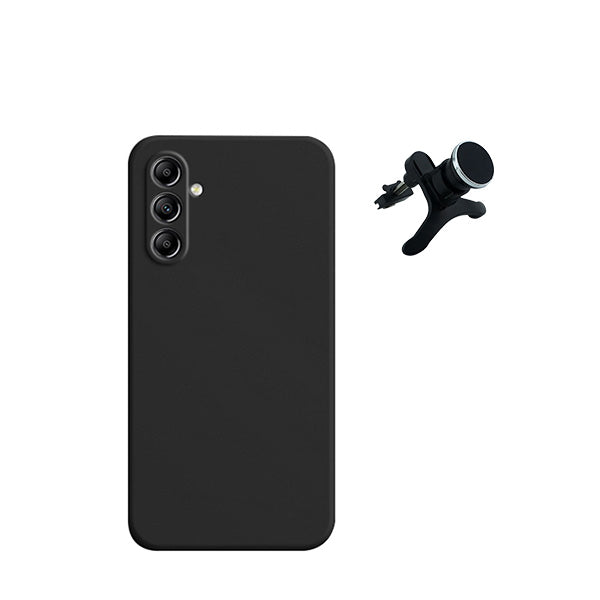 Kit Suporte Magnético Com Pernas + Capa Proteção Traseira Silicone Phonecare para Samsung Galaxy A05s - Preto