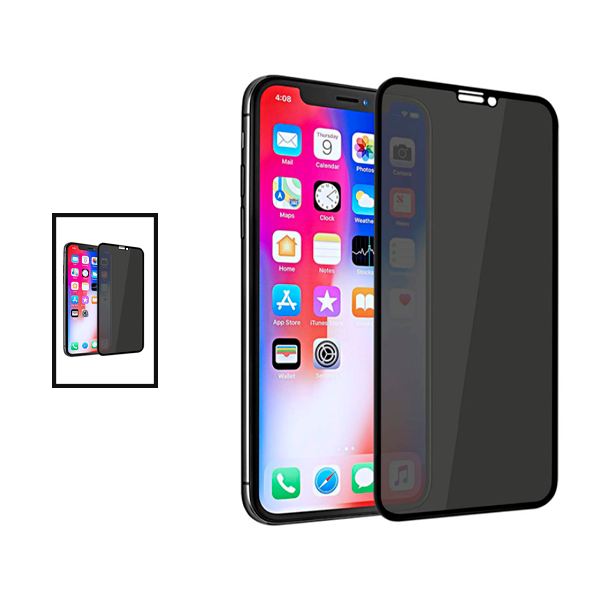 Kit 2 Películas de Vidro Temperado Privacidade para Apple iPhone 14 - Transperente/Preto