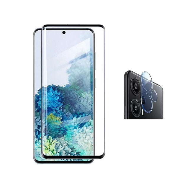 Kit Película Protectora Câmara Traseira + Película de Vidro Temperado GorilasGlass Phonecare para Xiaomi Redmi Note 13 Pro + Plus - Transparente/Preto