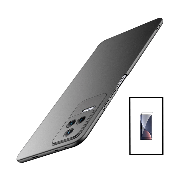 Kit Película de Vidro Temperado GorilasGlass + Capa Rígida e Fina para Xiaomi Poco F4 5G - Preto