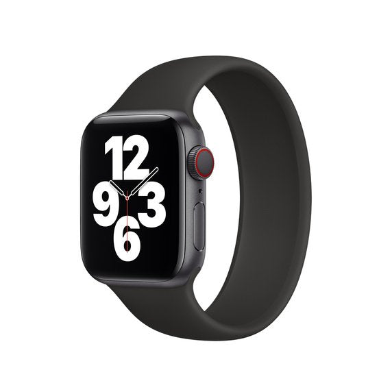 Bracelete Silicone Solo para Apple Watch Series 8 - 45mm (Pulso:177-190mm) - Preto
