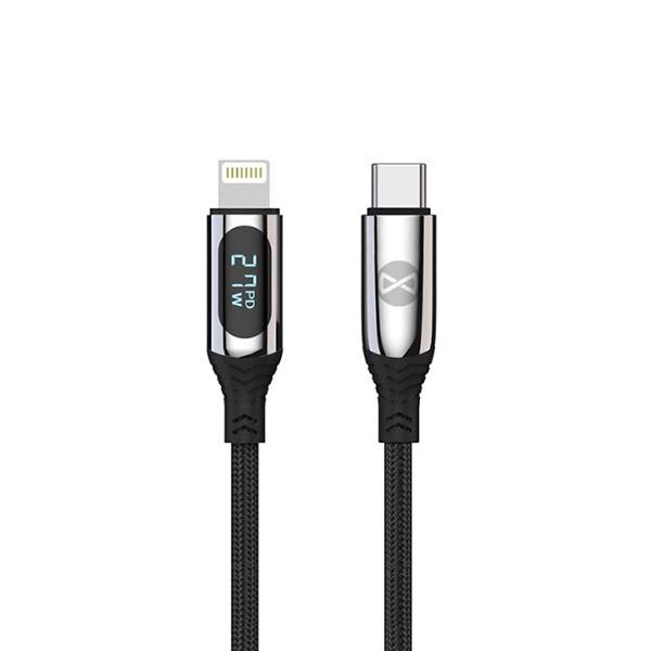 Cabo Nylon FastCharge 27W 1m LCD USB-C - ios Forever Preto