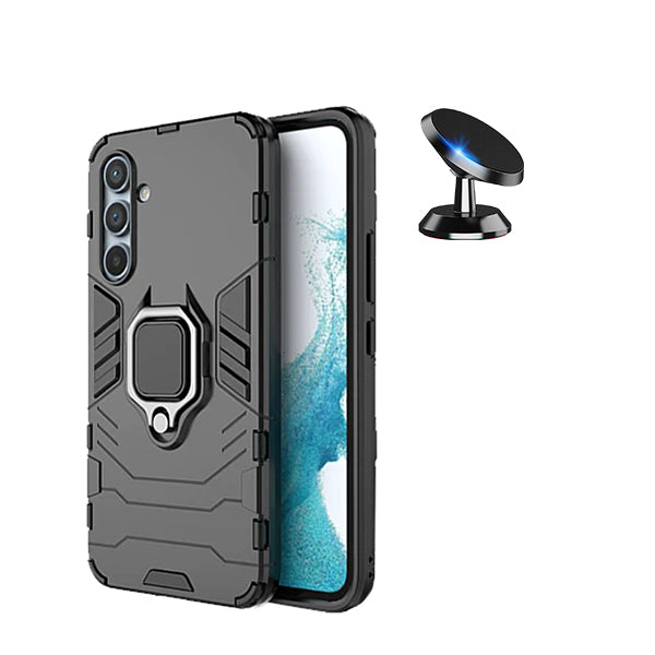 Kit Suporte Magnético + Capa de Proteção Militar Magnética Phonecare para Samsung Galaxy S23 FE - Preto