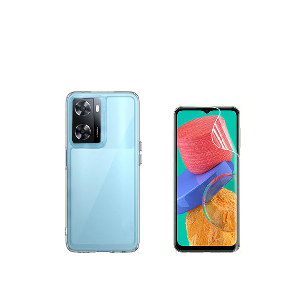 Kit Capa Traseira Super Proteção + Película de Hydrogel Frente Transparente Phonecare para Oppo A57s - Transparente