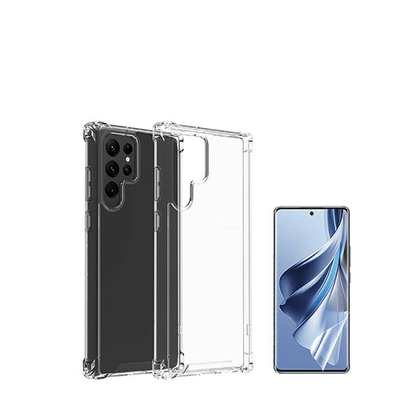 Kit Capa Traseira Super Proteção + Película de Hydrogel Frente Transparente GIFT4ME para Samsung Galaxy S24 Ultra 5G - Transparente