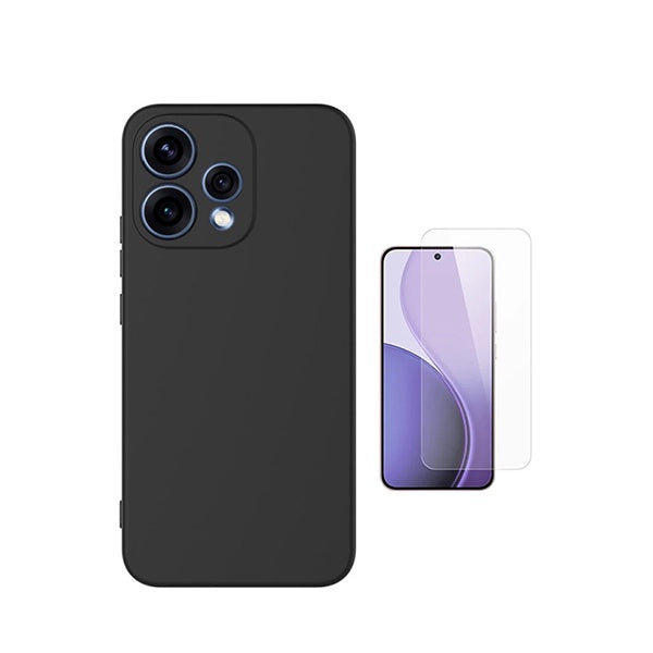 Kit Vidro Temperado Cleargorilasglass + Capa Proteção Silicone GIFT4ME Para Oppo Reno15 - Preto