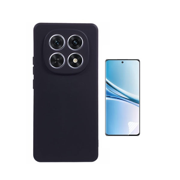 Kit Película Protectora de Hydrogel Frente + Capa Proteção Silicone GIFT4ME Para Xiaomi Redmi Note 15 4G - Preto
