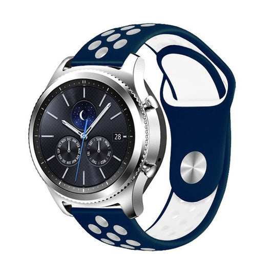 Bracelete DespOrtiva GIFT4ME para Honor Watch GS 4 - Azul Escuro / Branco