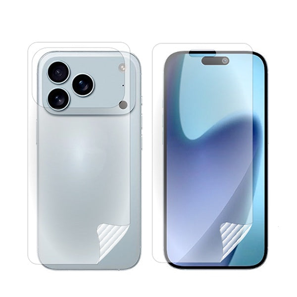 Kit Película Protectora de Hydrogel Frente e Verso GIFT4ME Para Apple iPhone 17 Pro - Transparente