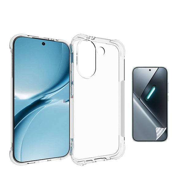 Kit Capa Traseira Super Proteção + Película de Hydrogel Frente Transparente GIFT4ME Para Xiaomi Poco X8 Pro 5G - Transparente