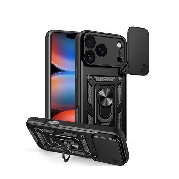Capa de Proteção Militar Magnética Janela Deslizante GIFT4ME Para Apple iPhone 18 Pro - Preto