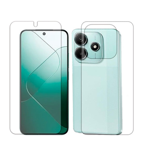Kit Película Protectora de Hydrogel Frente e Verso Gift4Me Para Xiaomi Redmi Note 14 - Transparente