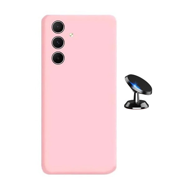 Kit Suporte Magnético + Capa Proteção Silicone Gift4Me Para Samsung Galaxy A13 5G - Rosa