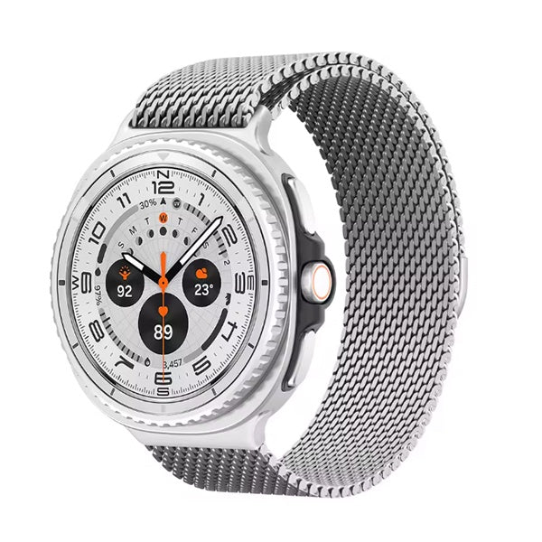 Bracelete Milanese Com Fecho Magnético GIFT4ME Para Samsung Galaxy Watch8 Classic - 46mm Bluetooth + 4G - Cinza