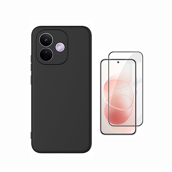 Kit Película de Vidro Temperado Gorilasglass + Capa Proteção Silicone GIFT4ME Para Xiaomi Redmi Note 17 Pro 5G - Preto