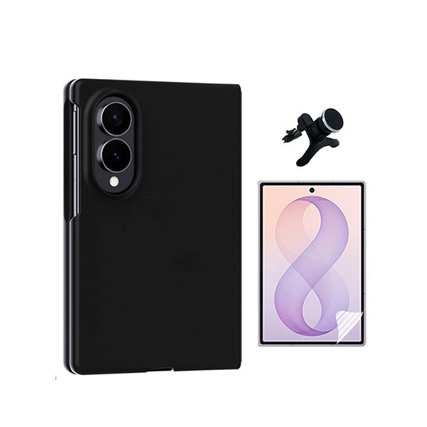 Kit Película Protectora de Hydrogel Frente + Capa Proteção Silicone + Suporte Reforçado de Carro GIFT4ME Para Samsung Galaxy Z Fold8 - Preto