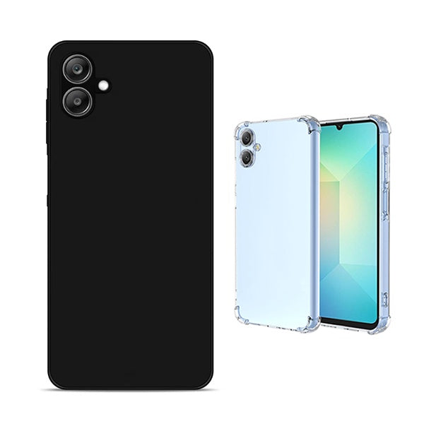 Kit Capa Proteção Silicone + Super Proteção GIFT4ME Para Samsung Galaxy A07 - Preto / Transparente
