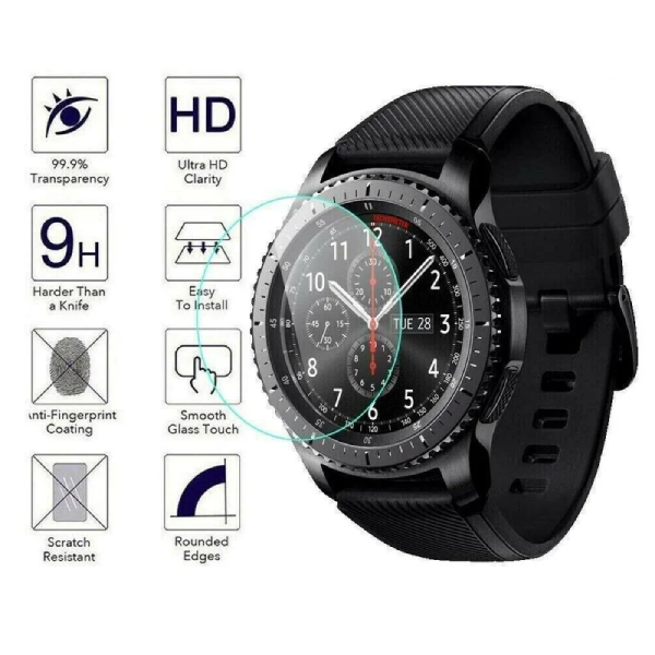 Kit 2x Película de Vidro Temperado GIFT4ME Para Samsung Galaxy Watch8 Classic - 46mm Bluetooth + 4G - Transparente