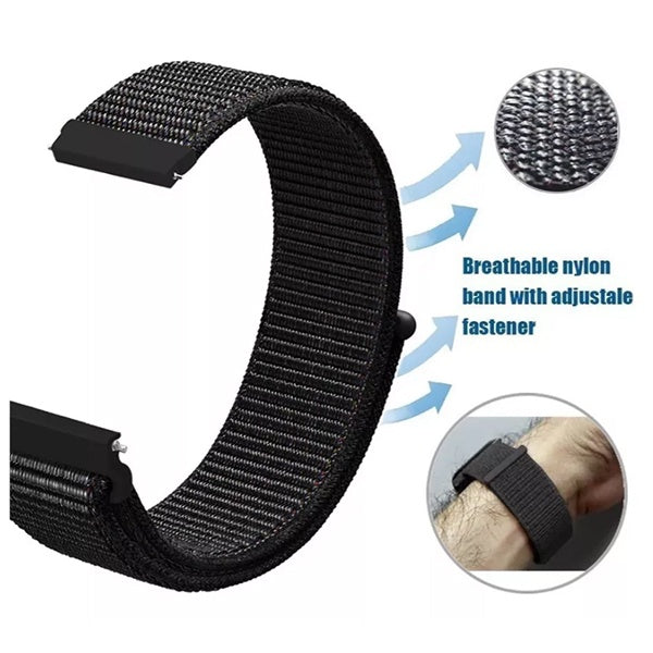 Bracelete Nylon GIFT4ME Para Coros Apex 2 Pro - Preto