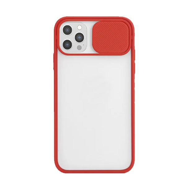 Capa Proteção Camara Deslizante GIFT4ME Para Apple iPhone 12 Pro Max - Vermelho