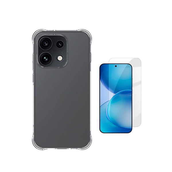 Kit Capa Super Proteção + Película de Vidro Temperado GIFT4ME Para Oppo Reno16 Pro - Transparente