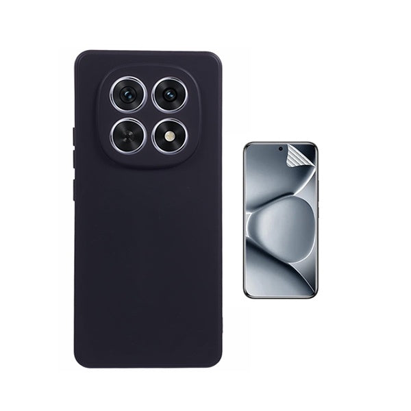 Kit Película Protectora de Hydrogel Frente + Capa Proteção Silicone GIFT4ME Para Xiaomi Redmi Note 15 5G - Preto