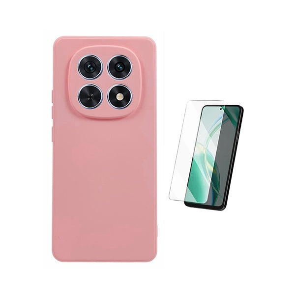 Kit Vidro Temperado Cleargorilasglass + Capa Proteção Silicone GIFT4ME Para Xiaomi Redmi Note 15 5G - Rosa