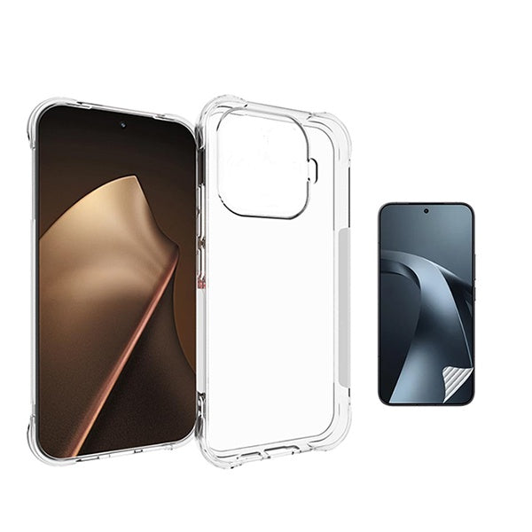 Kit Capa Traseira Super Proteção + Película de Hydrogel Frente Transparente GIFT4ME Para Xiaomi 17T 5G - Transparente