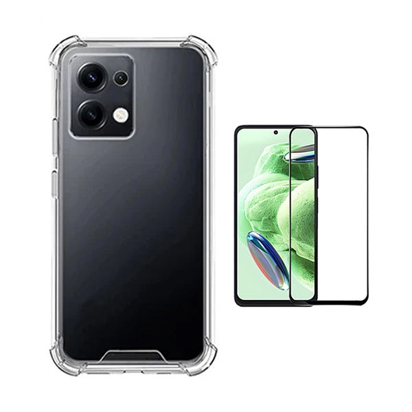 Kit Capa Super Proteção + Película de Vidro Temperado Gorilasglass GIFT4ME Para Xiaomi Redmi Note 14S - Transparente