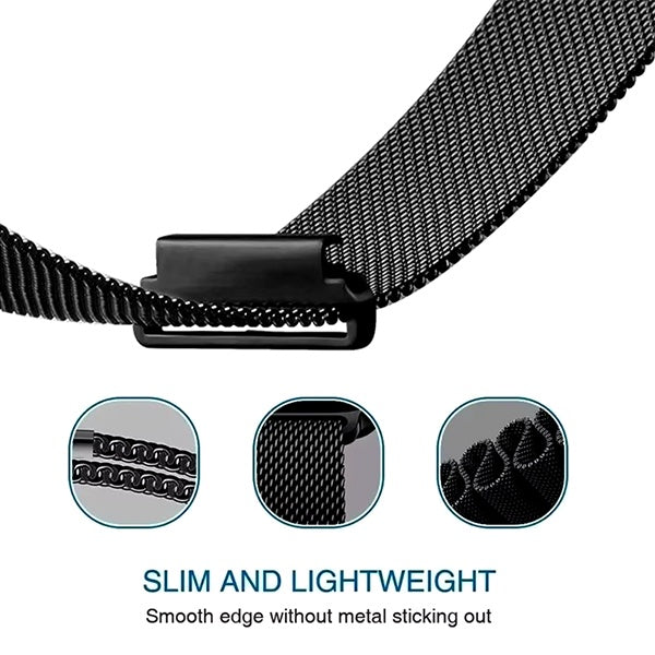 Bracelete Milanese Com Fecho Magnético GIFT4ME Para Coros Apex 2 Pro - Preto
