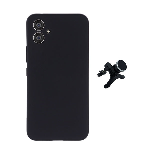 Kit Suporte Magnético Com Pernas + Capa Proteção Silicone Gift4Me Para Samsung Galaxy A06 - Preto