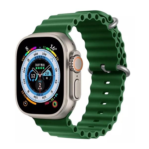 Bracelete Silicone Ondulada para Apple Watch Series 11 - 46mm - Verde