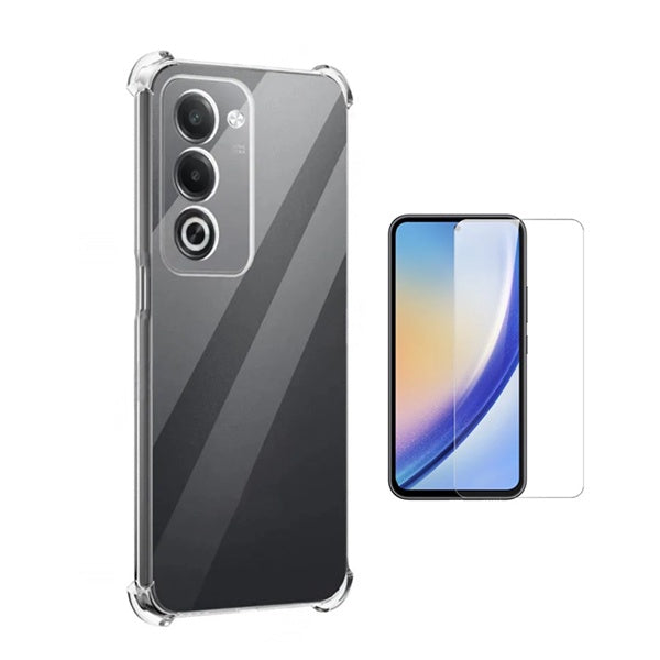 Kit Capa Super Proteção + Película de Vidro Temperado GIFT4ME Para Oppo A5 5G - Transparente