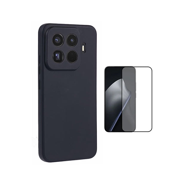 Kit Película de Vidro Temperado Gorilasglass + Capa Proteção Silicone GIFT4ME Para Xiaomi 15T Pro 5G - Preto